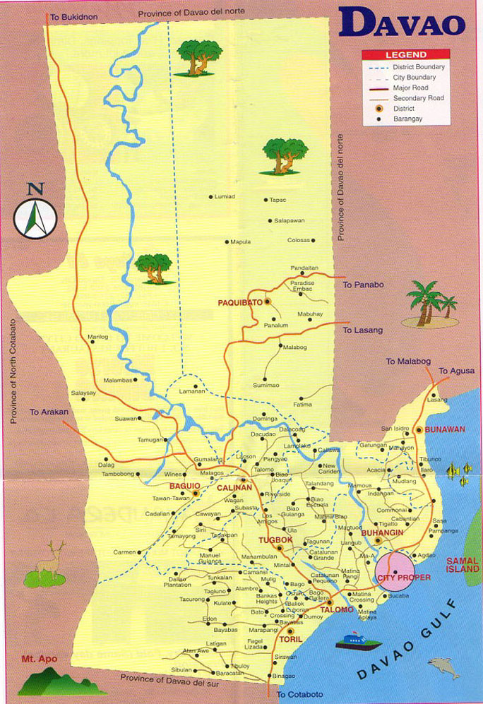 tourist map of davao city maps of davao city map